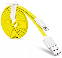 USB Кабель Hoco UPL18 Waffle USB Lightning Cable Flat 2.1A Yellow - мініатюра 2