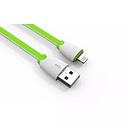 Кабель USB LDNio Lightning flat 2.1A Green (LS03) - миниатюра 5