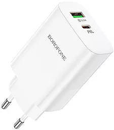 Сетевое зарядное устройство Borofone BN10 65w PD/QC3.0 USB-C/USB-A ports + USB-C/USB-C cable White - миниатюра 5