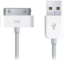 USB Кабель Apple 30-pin Dock Cable White - мініатюра 2