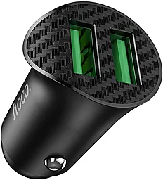 Автомобильное зарядное устройство с быстрой зарядкой Hoco Z39 Farsighted 18W 3.4A + micro USB Cable Black - миниатюра 7