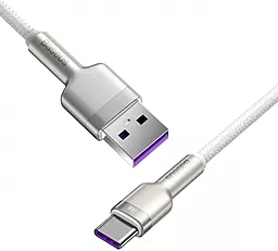 Кабель USB Baseus Cafule Series Metal 66Ww 6a USB Type-C cable white (CAKF000102) - миниатюра 3