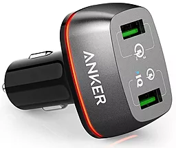Автомобільний зарядний пристрій з швидкою зарядкою Anker PowerDrive+ 2 with Quick Charge 3.0 V3 Black (A2224H11)
