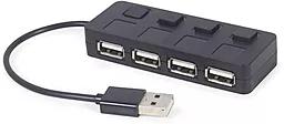 USB хаб Gembird 4-in-1 black (UHB-U2P4-05) - миниатюра 2