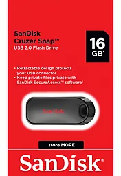 Флешка SanDisk Cruzer Snap 16GB USB 2.0 (SDCZ62-016G-G35) - миниатюра 6