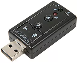 Зовнішня звукова карта з регулюванням гучності USB Sound Adapter USB 2.0 - 2х3.5mm - мініатюра 2