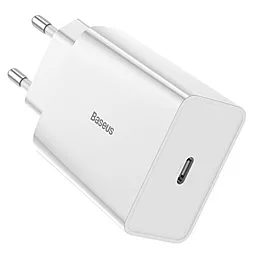 Сетевое зарядное устройство Baseus Speed Mini Quick Charger USB Type-C 20W White (CCFS-SN02) - миниатюра 4