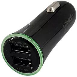 Автомобильное зарядное устройство LDNio Double USB Car Charger DL-C28 + micro USB Cable Black - миниатюра 2
