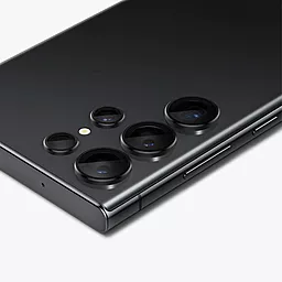 Защитное стекло Spigen на камеру для Samsung Galaxy S23 Ultra - EZ Fit Optik Pro (2шт) Black (AGL05950) - миниатюра 4