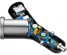 Автомобильное зарядное устройство Baseus Y Type 2 USB 3.1 A Black (CCALL-YX01) - миниатюра 6