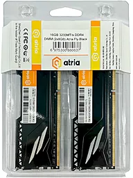 Оперативна пам'ять ATRIA 16 GB (2x8GB) DDR4 3200 MHz Fly Black (UAT43200CL18BK2/16) - мініатюра 3
