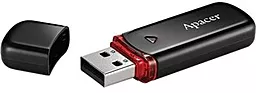 Флешка Apacer 8GB AH333 USB 2.0 (AP8GAH333B-1) Black - миниатюра 2