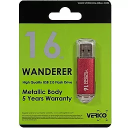 Флешка Verico USB 16Gb Wanderer (VP08-16GRV1E) Red - миниатюра 2
