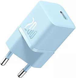 Сетевое зарядное устройство Baseus Fast Charger GaN5 20W USB-C Blue (CCGN050103) - миниатюра 2