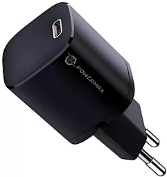 Сетевое зарядное устройство Powermax PrimeGaN Bravo 33W PD/QC + USB C-Lightning cable black - миниатюра 2