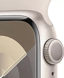 Смарт-часы Apple Watch Series 9 GPS 41mm Starlight Aluminium Case with Starlight Sport Band - S/M (MR8T3QP/A) - миниатюра 4