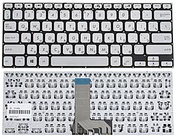 Клавиатура для ноутбука Asus X409 series без рамки Silver