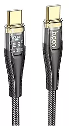 Кабель USB PD Hoco U121 Gold standard Transparent Discovery Edition 60w 3a USB Type-C - Type-C cable black 