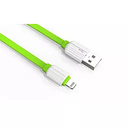 Кабель USB LDNio Lightning flat 2.1A Green (LS05) - миниатюра 5