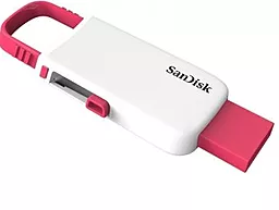 Флешка SanDisk 16 GB Cruzer U SDCZ59-016G-B35WP White-Pink - миниатюра 3