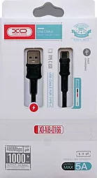 Кабель USB XO NB-Q166 Quick Charge 5a USB Type-C Cable Black - миниатюра 2