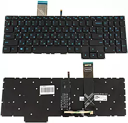 Клавиатура для ноутбука Lenovo Legion 5-15 series с подсветкой клавиш без рамки Original Blue