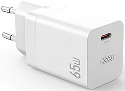 Сетевое зарядное устройство XO CE10 65w GAN PD USB-C + USB-C to USB-C cable white - миниатюра 4