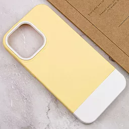 Чехол Epik TPU+PC Bichromatic для Apple iPhone 13 Pro Max (6.7") Creamy-yellow / White - миниатюра 4