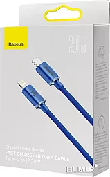 Кабель USB PD Baseus Crystal Shine 20W USB Type-C - Lightning Cable Blue (CAJY000203) - миниатюра 4