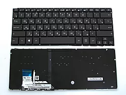 Клавиатура для ноутбука Asus UX303LA UX303LN без рамки подсветка клавиш коричневая