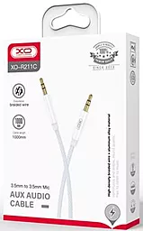 Аудио кабель XO NB-R211C AUX mini Jack 3.5mm M/M Cable 1 м white/blue - миниатюра 2