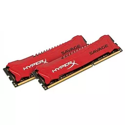 Оперативна пам'ять Kingston DDR3 8GB (2x4GB) 2133 MHz Savage Red (HX321C11SRK2/8) - мініатюра 2