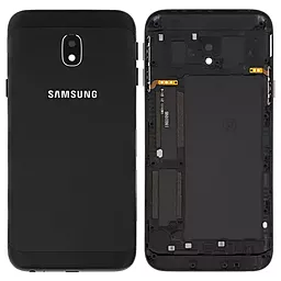 Задня кришка корпусу Samsung Galaxy J3 2017 J330F зі склом камери  Black