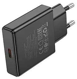 Сетевое зарядное устройство Hoco N37 20w PD USB-C home charger black - миниатюра 5