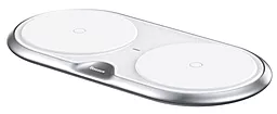 Беспроводное (индукционное) зарядное устройство Baseus Dual Wireless Charger Silver (WXXHJ-А0S) - миниатюра 2