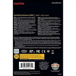Карта памяти SanDisk SDXC 128GB Extreme Pro Class 10 UHS-I U3 (SDSDXPA-128G-G46) - миниатюра 4