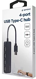 USB Type-C хаб Gembird 4-in-1 black (UHB-CM-U2P4-01) - миниатюра 3