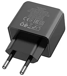 Сетевое зарядное устройство Hoco CS14A 20w PD USB-C/USB-A ports home charger + USB-C to lightning cable black - миниатюра 6