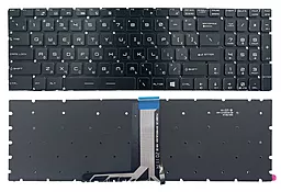 Клавиатура для ноутбука MSI GT62 GT72 GE62 GE72 GS60 GS70 GL62 GL72 GP62 GP72 CX62 WS60 без рамки подсветка WHITE Прямой Enter V143422AK Original черная