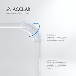Чехол ACCLAB Shockproof для Xiaomi Redmi Note 11 Transparent - миниатюра 3
