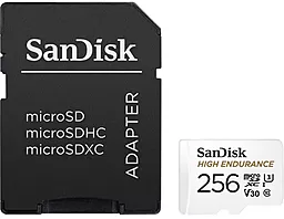 Карта пам'яті SanDisk High Endurance 256GB microSDXC Class 10 V30 UHS-1 U3 + адаптер SD (SDSQQNR-256G-GN6IA)