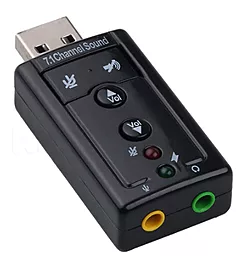 Зовнішня звукова карта з регулюванням гучності USB Sound Adapter USB 2.0 - 2х3.5mm