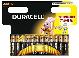 Батарейки Duracell Basic AAA/LR03 BL 12шт 1.5 V