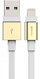 Кабель USB Innerexile Zynk Flat Lightning Cable 1.8m Gold/White (LC-003-002) - миниатюра 2