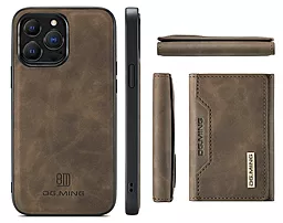 Чехол-кошелек 2 в 1 Magnetic Leather Case для Apple iPhone 13 Brown - миниатюра 4
