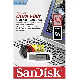 Флешка SanDisk 128GB Flair USB 3.0 (SDCZ73-128G-G46) - миниатюра 4