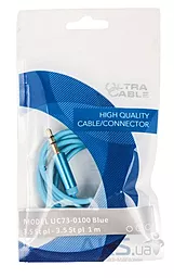 Аудіо кабель Ultra AUX mini Jack 3.5mm M/M Cable 1 м blue (UC73-0100) - мініатюра 3