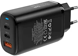 Сетевое зарядное устройство Charome C30 65w PD/QC GaN 2xUSB-C/USB-A ports home charger black - миниатюра 2