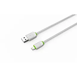Кабель USB LDNio Lightning flat 2.1A White (LS06) - миниатюра 4