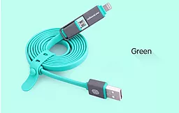 Кабель USB Nillkin Plus II Lightning & Micro Cable Blue - миниатюра 2